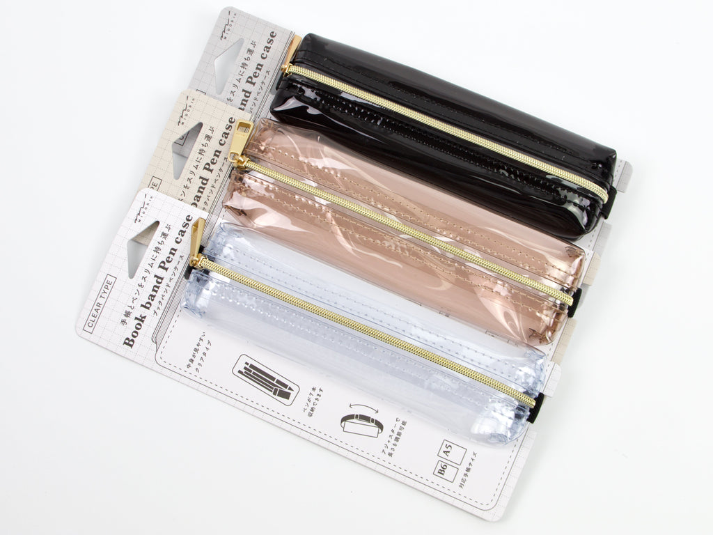 Midori Book Band Pen Case Clear