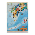 Clip and Learn Japan Clear File 4-Sheet Set Series / Tokyo Cartographic