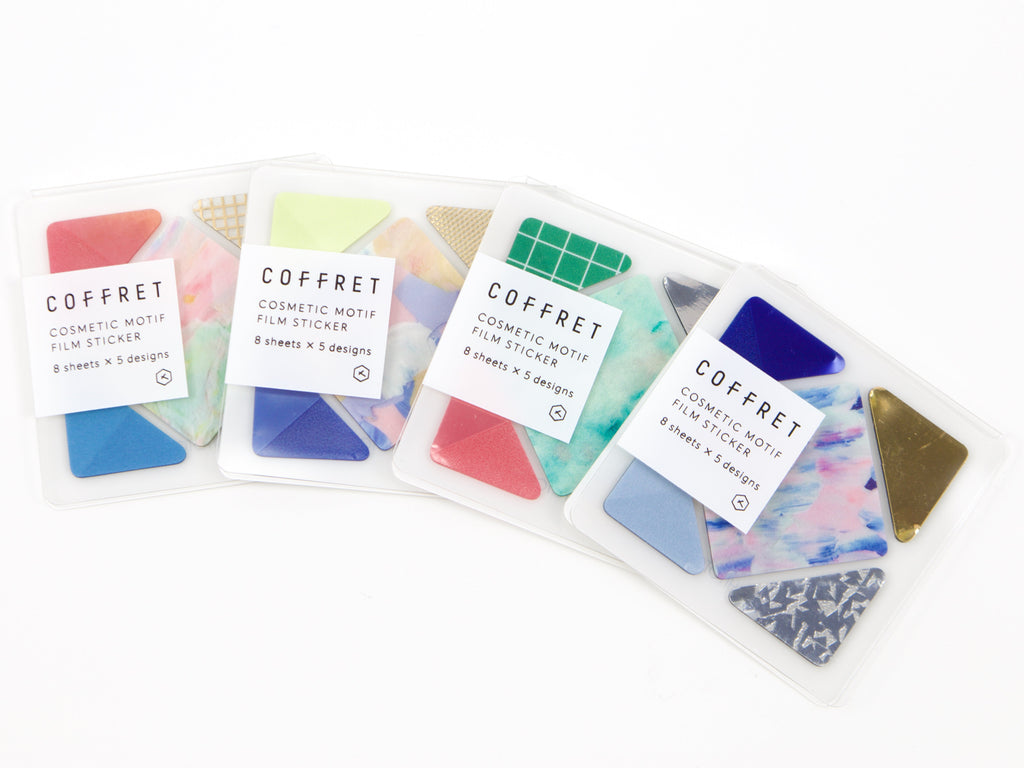 Hitotoki Coffret Cosmetic Motif Film Sticker Square and Triangle