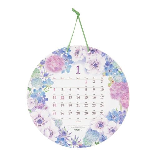 Country Time Floral Round Wall Calendar 2026 / MIDORI