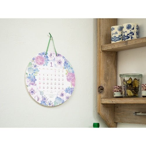 Country Time Floral Round Wall Calendar 2026 / MIDORI
