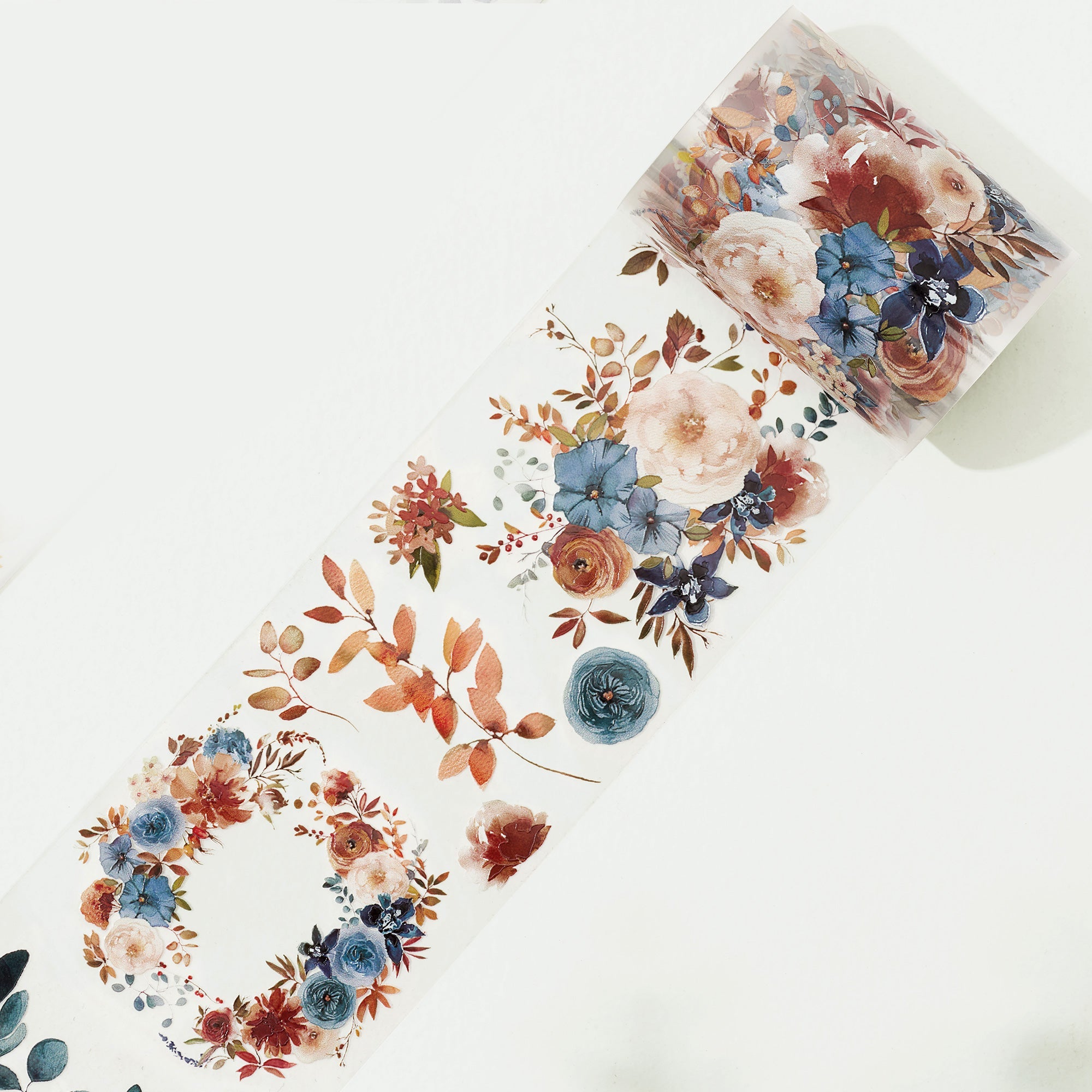 Dusty Blue & Cinnamon Wide Washi/PET Tape