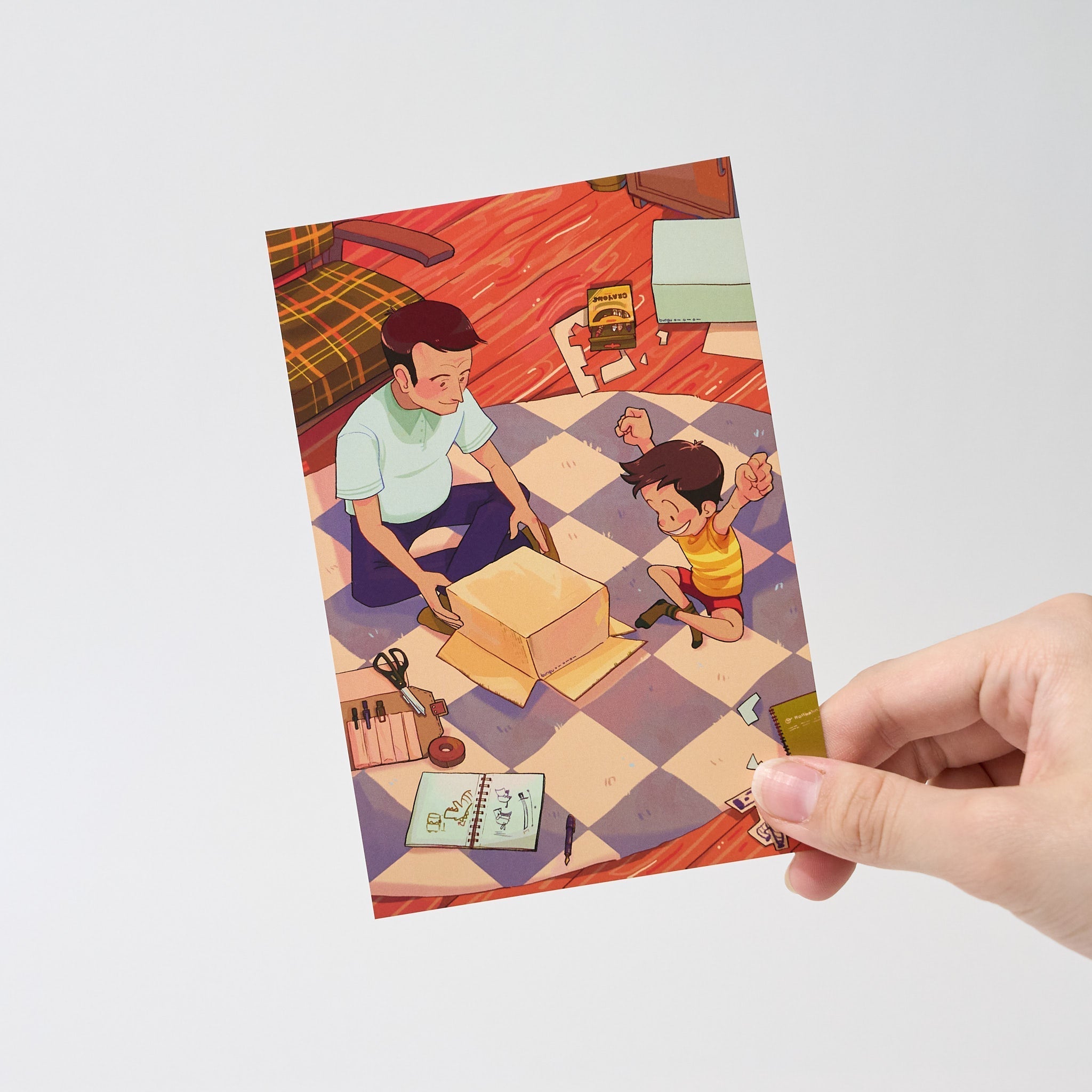 "Dear Dad" Postcard by Alithia / Bungu