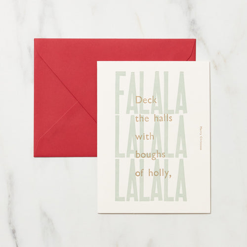 "Deck the Halls" Christmas Card / Letterpress Letters