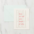 "Deck the Halls" Christmas Card / Letterpress Letters