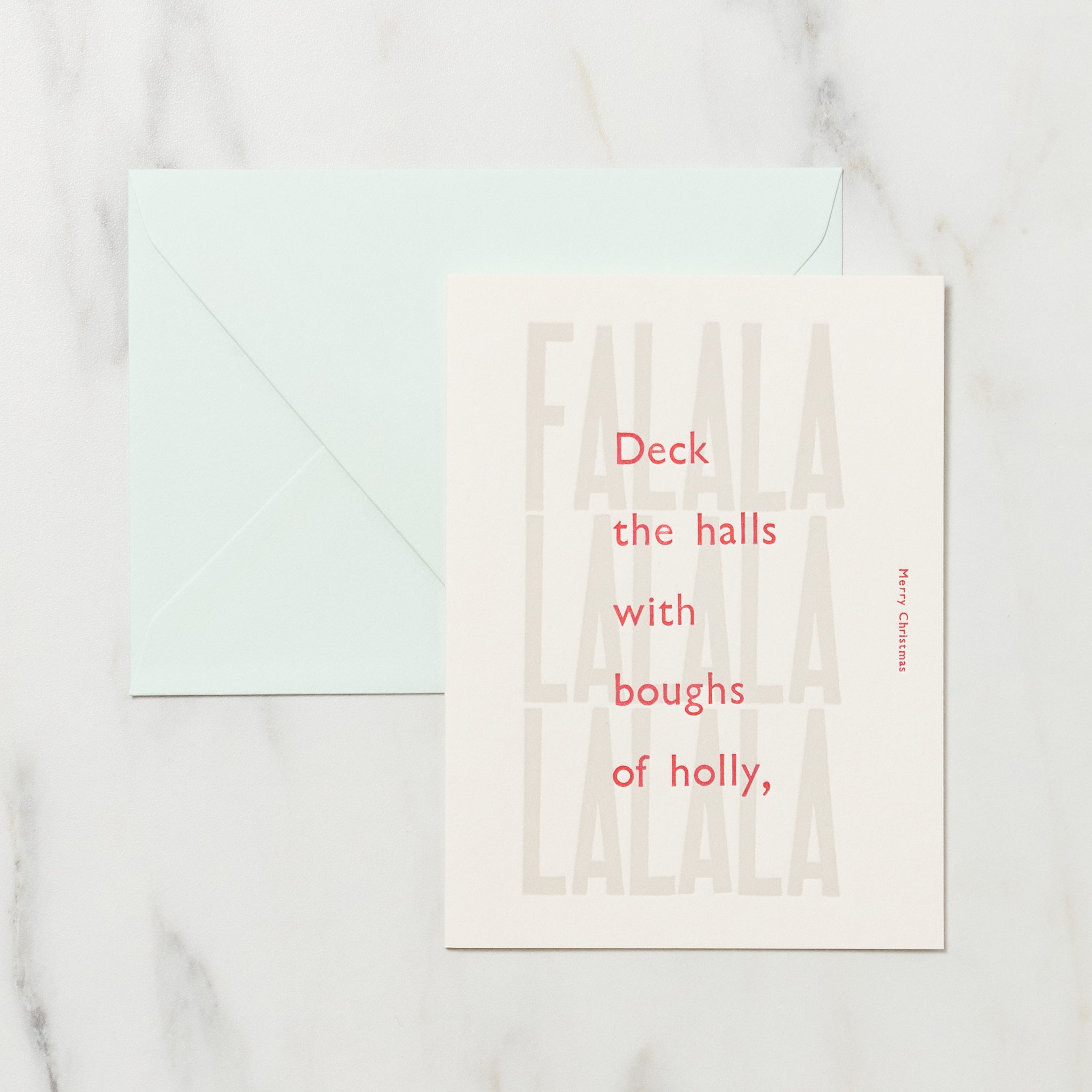 "Deck the Halls" Christmas Card / Letterpress Letters