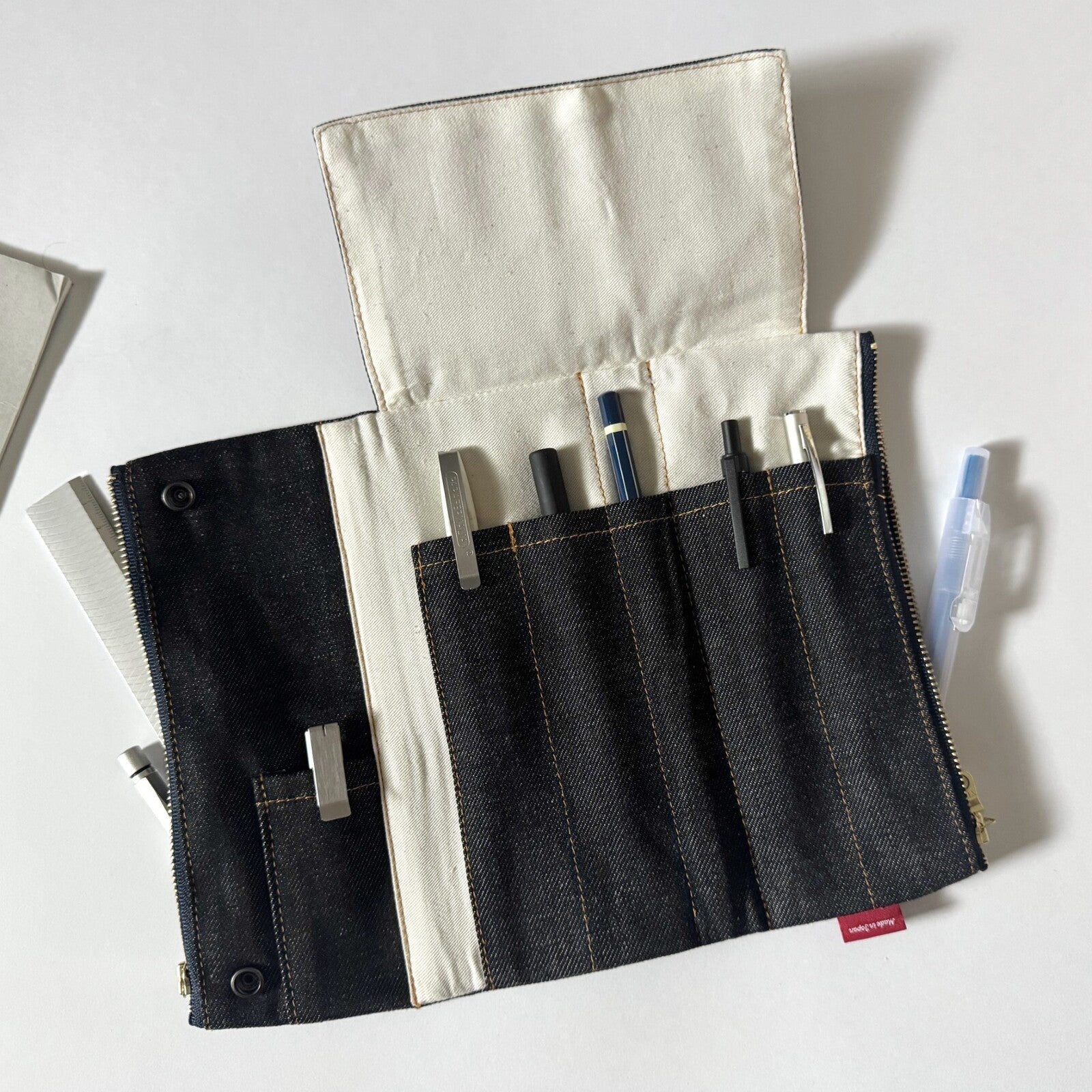 Denim Bendy Pen Case Essential / Luddite
