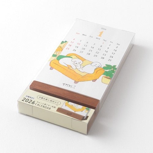 Dog and Cat Stand Calendars 2026 / MIDORI