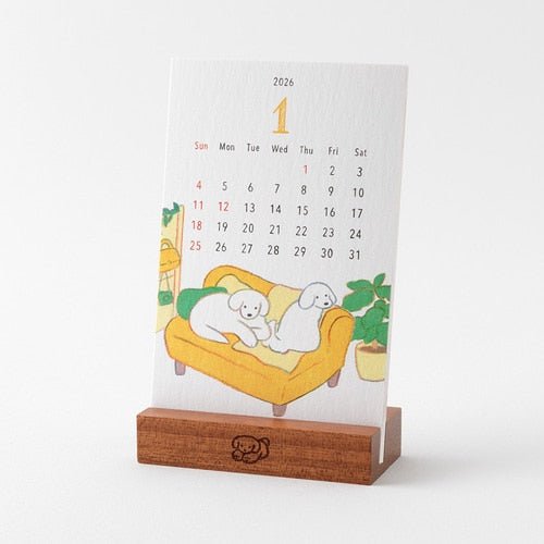 Dog and Cat Stand Calendars 2026 / MIDORI