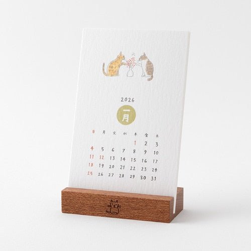 Dog and Cat Stand Calendars 2026 / MIDORI