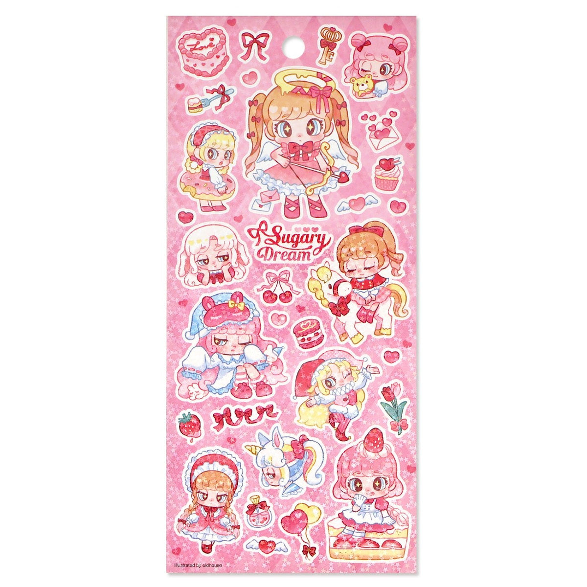 MIND WAVE Dollie Pippin holographic sticker sheet, sugary dream design