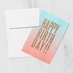 DOT 2 Greeting Cards HAPPY BIRTHDAY / Letterpress Letters