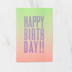 DOT 2 Greeting Cards HAPPY BIRTHDAY / Letterpress Letters