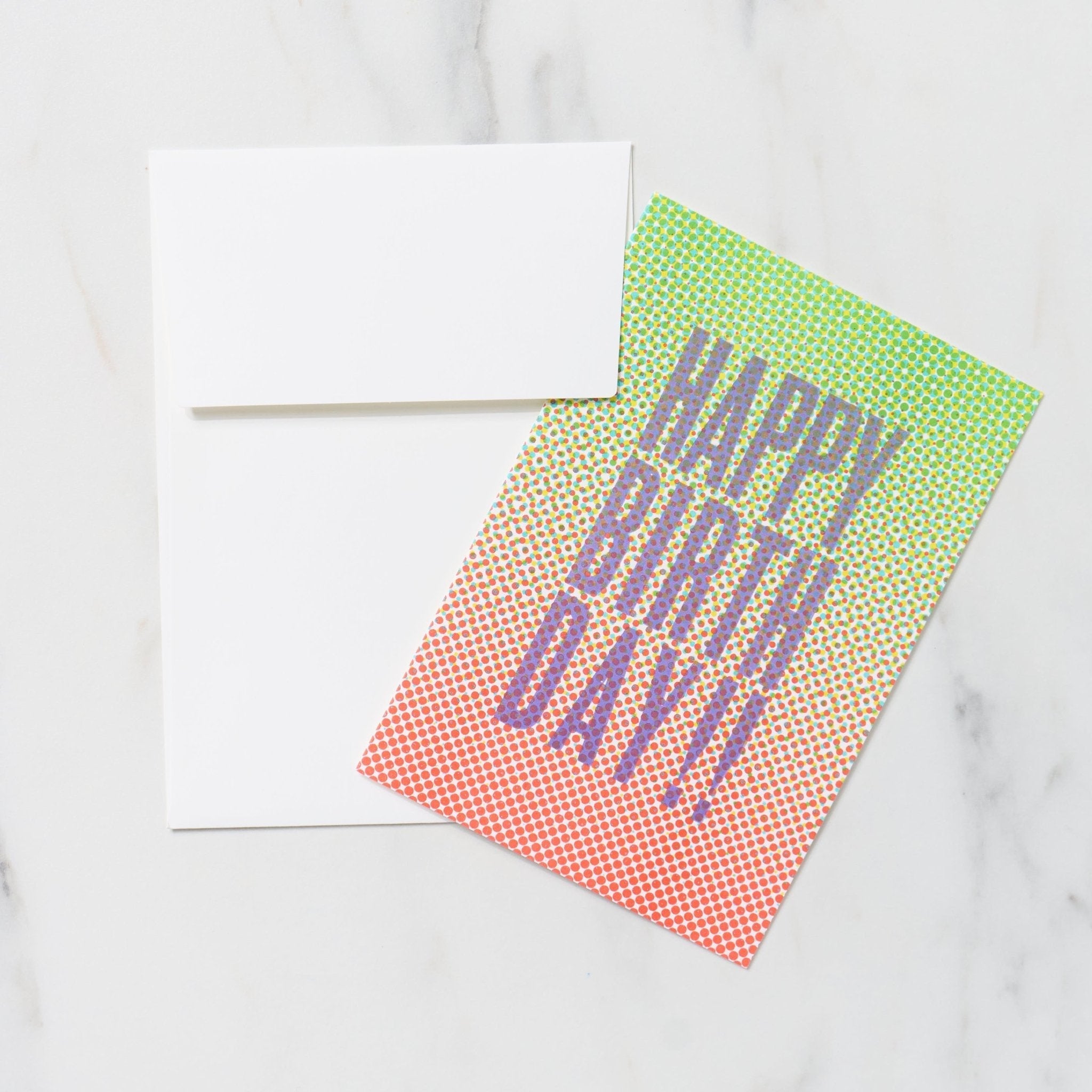 DOT 2 Greeting Cards HAPPY BIRTHDAY / Letterpress Letters