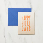 DOT Happy Holidays Christmas Card / Letterpress Letters