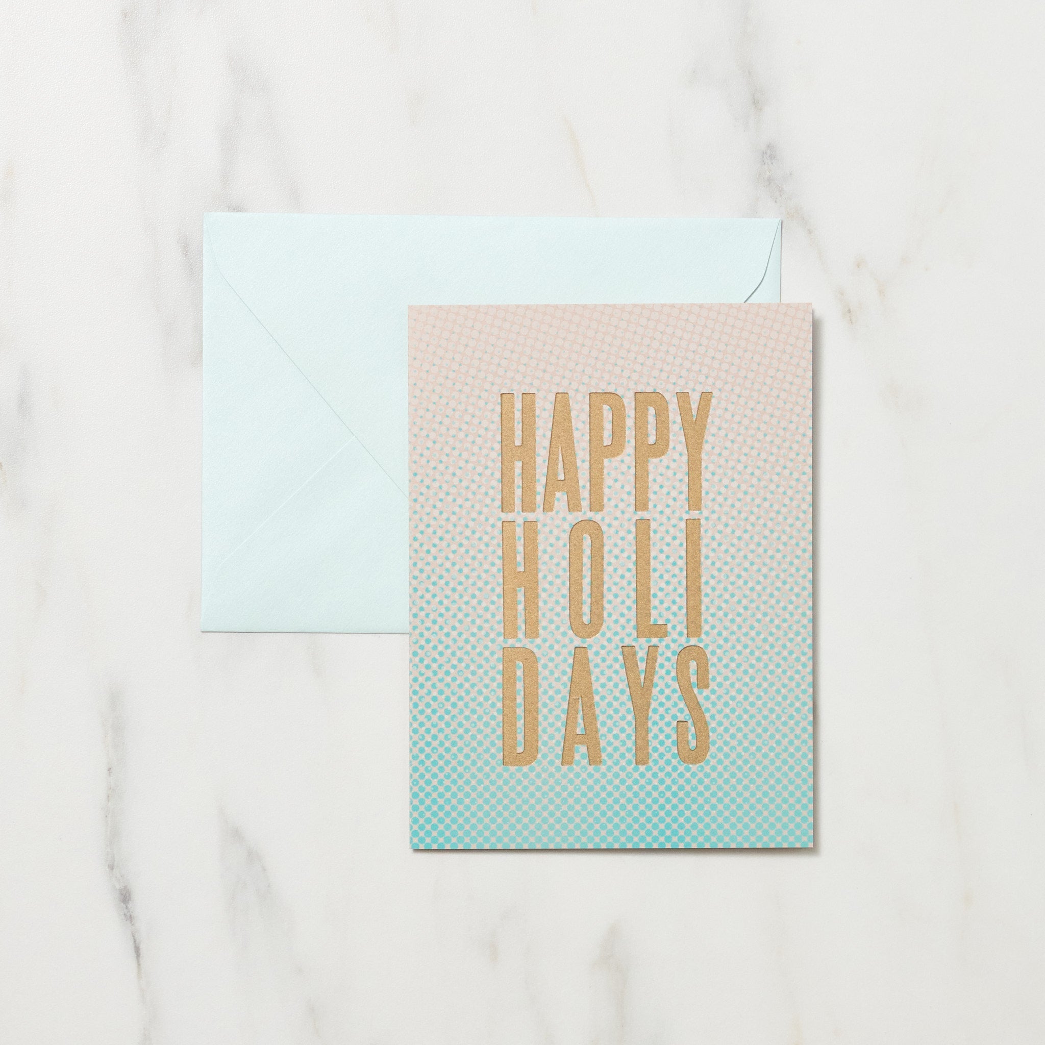DOT Happy Holidays Christmas Card / Letterpress Letters