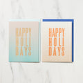 DOT Happy Holidays Christmas Card / Letterpress Letters