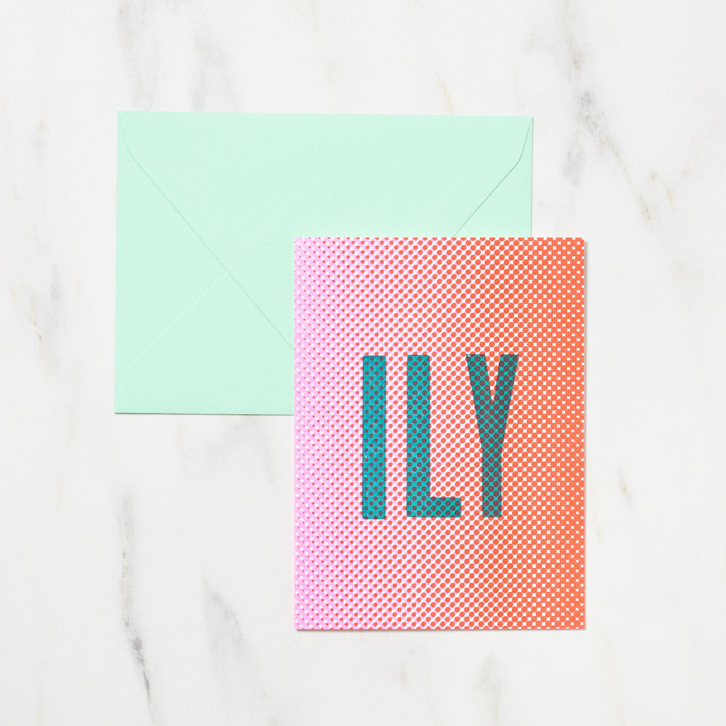 DOT ILY Card / Letterpress Letters