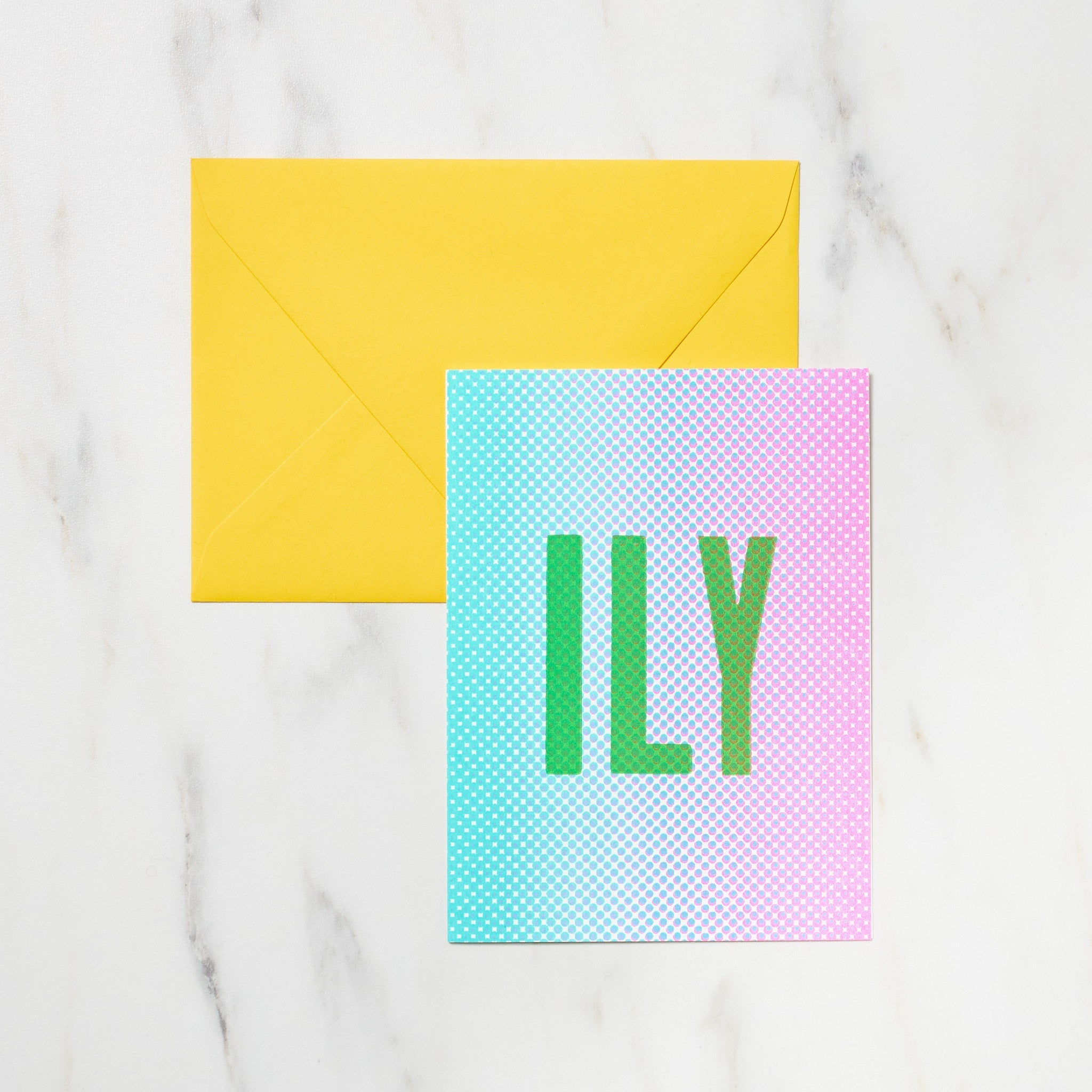 DOT ILY Card / Letterpress Letters