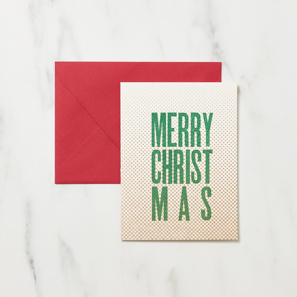DOT Merry Christmas Card / Letterpress Letters