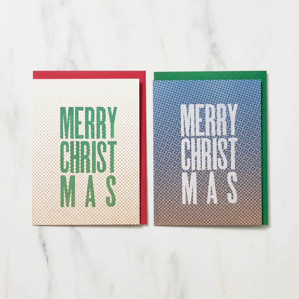 DOT Merry Christmas Card / Letterpress Letters