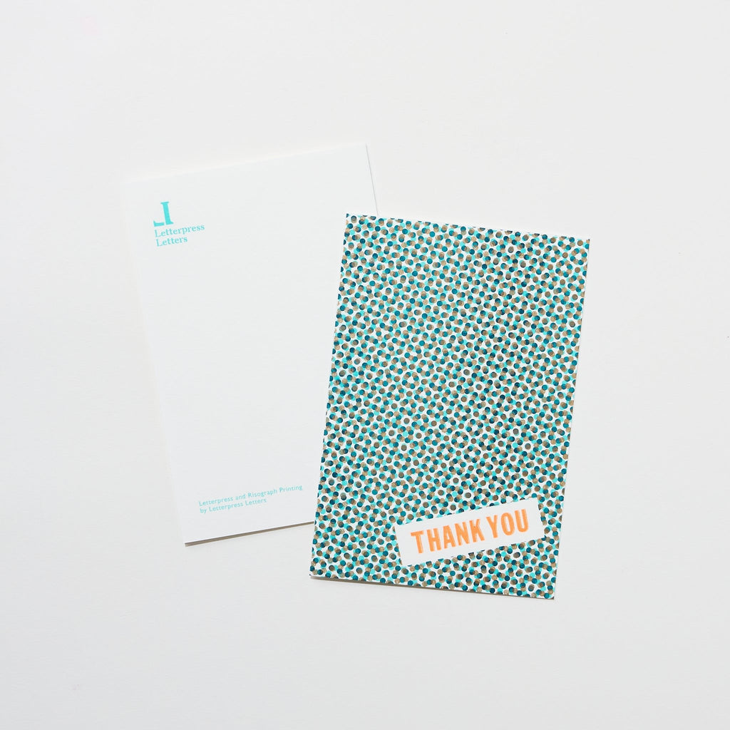DOT Thank You Card / Letterpress Letters