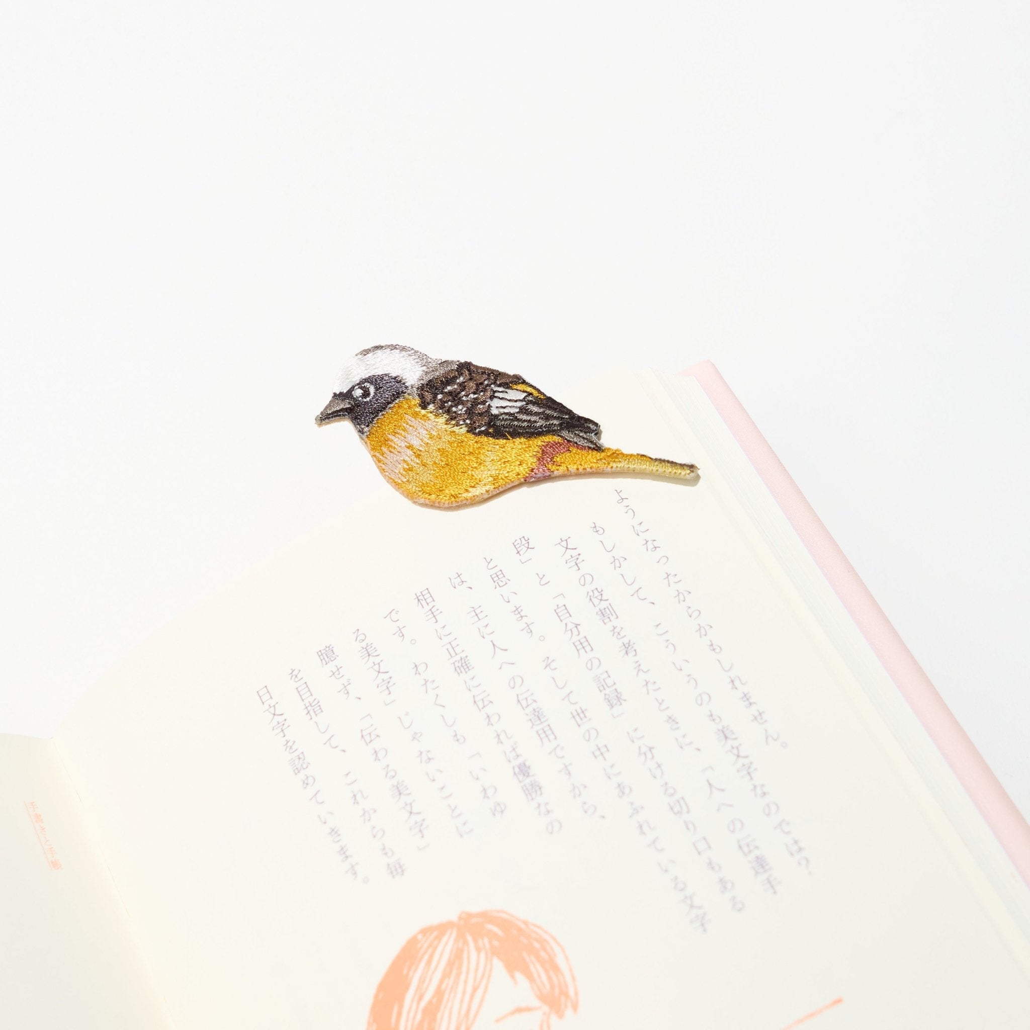 Embroidered Bird Bookmark / HISAGO