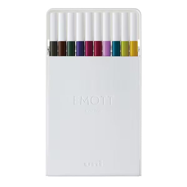 EMOTT Water Based Felt-Tip Pen 10 Color Set / uni Mitsubishi Pencil