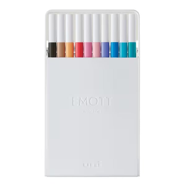 EMOTT Water Based Felt-Tip Pen 10 Color Set / uni Mitsubishi Pencil