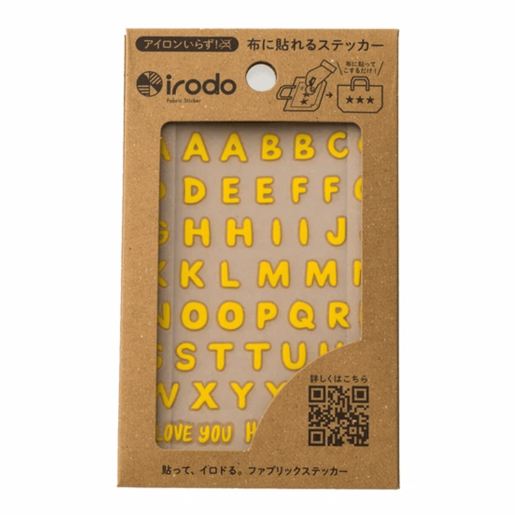 Fabric Sticker Set Bubble Alphabet / irodo