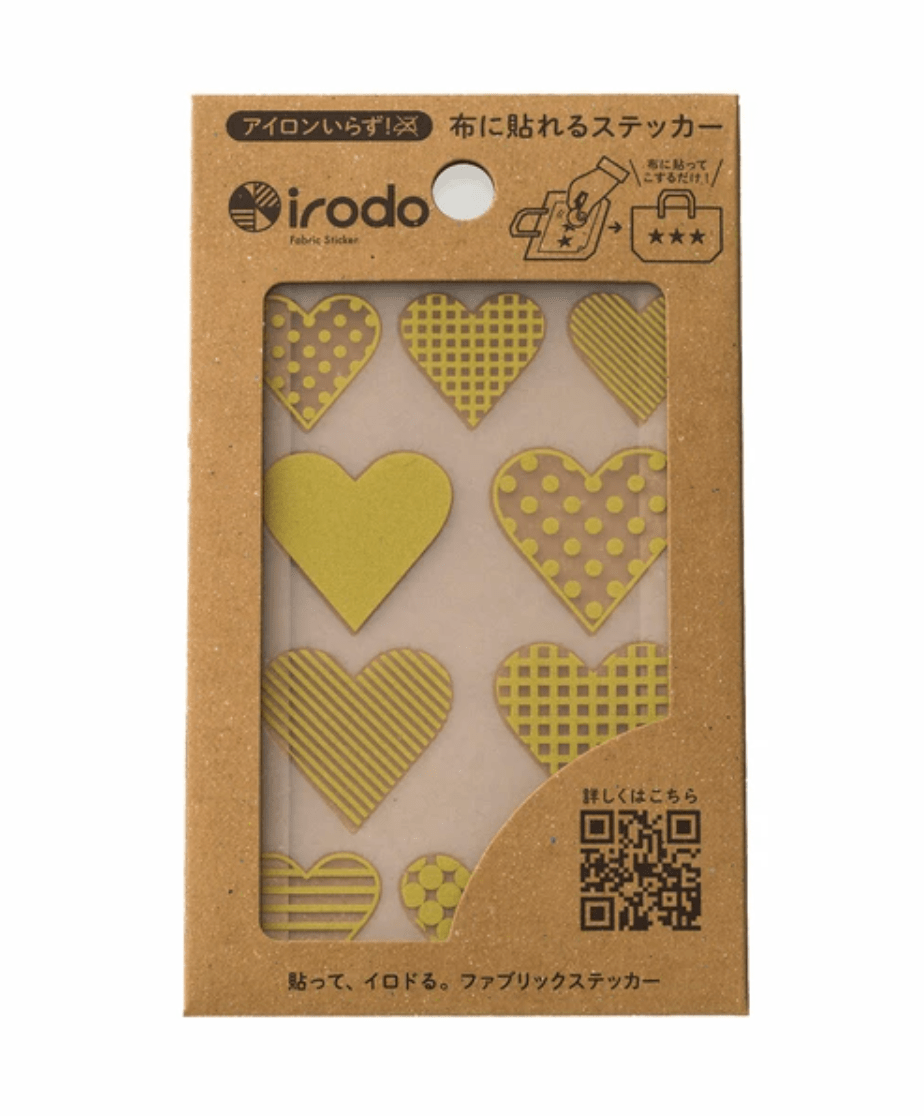 Fabric Sticker Set Heart Pattern / irodo