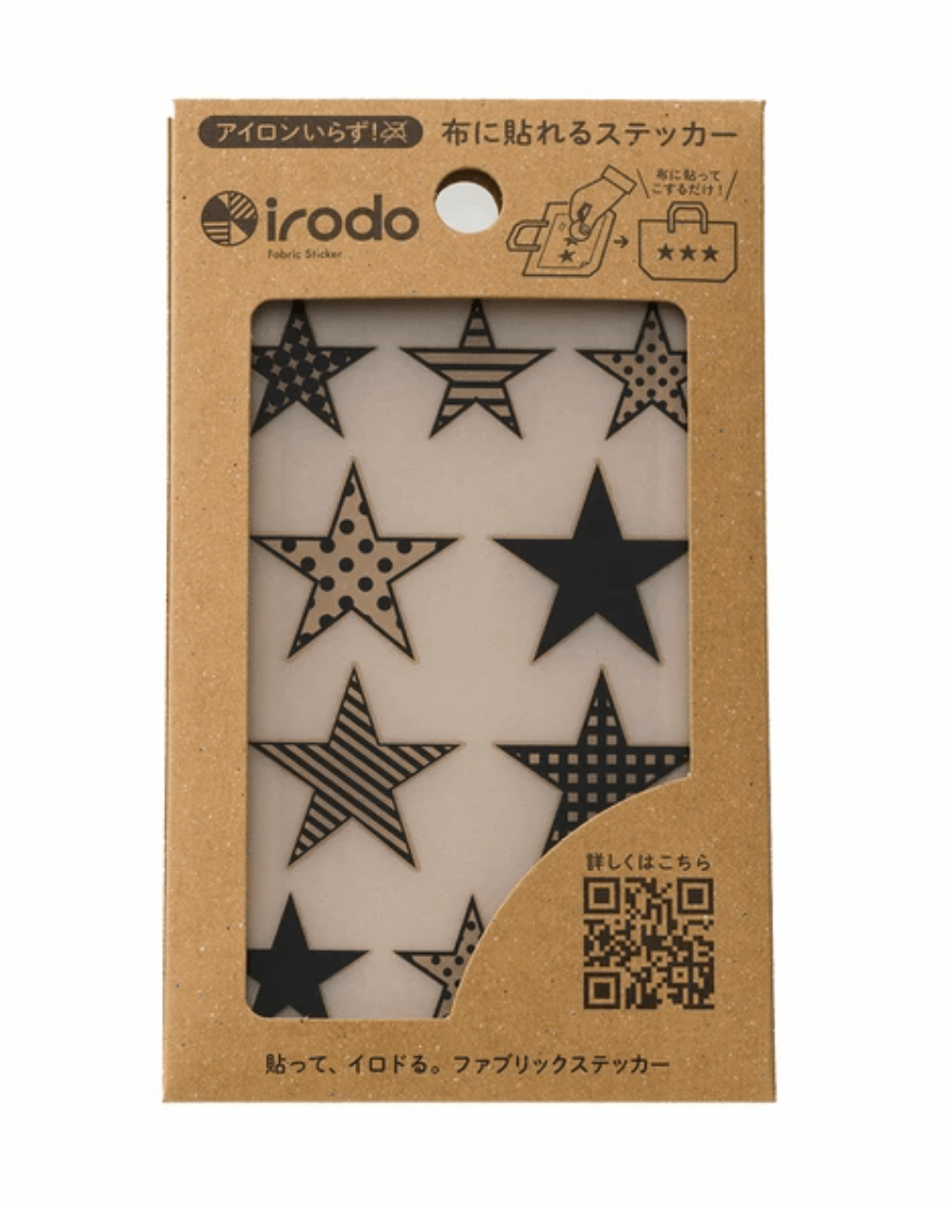 Fabric Sticker Set Star Pattern / irodo