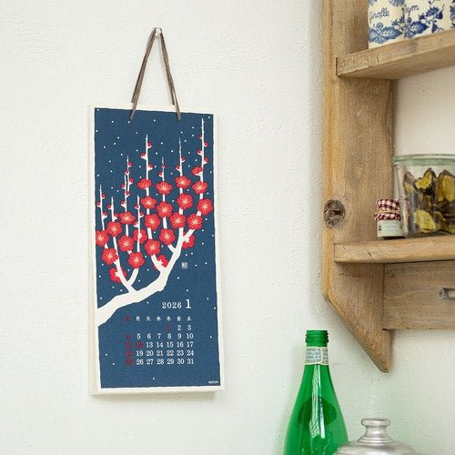 Floral Echizen Washi Paper Calendar 2026 / MIDORI