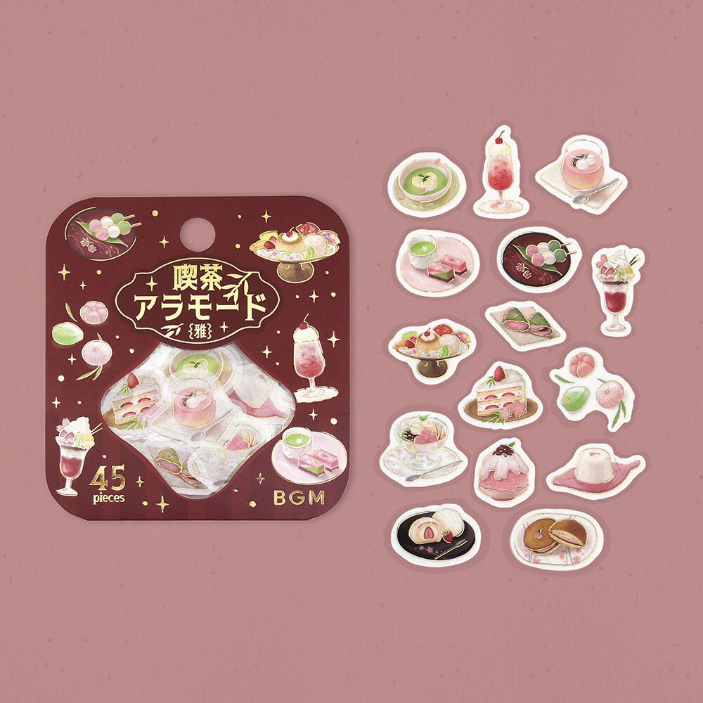BGM Foil Stamping "Kissa A La Mode: Miyabi" Flake Stickers / BGM