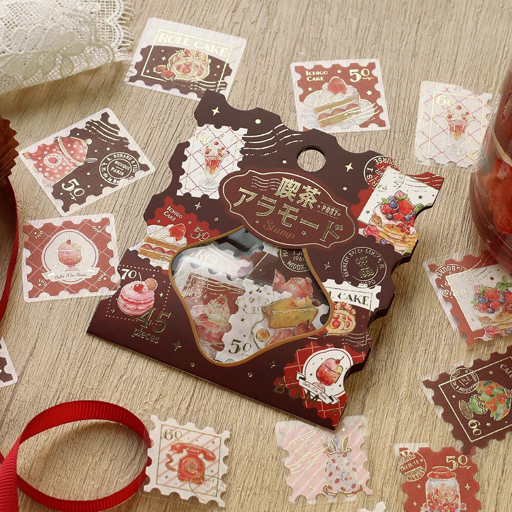 BGM Foil Stamping "Kissa A La Mode: Stamp" Flake Stickers / BGM