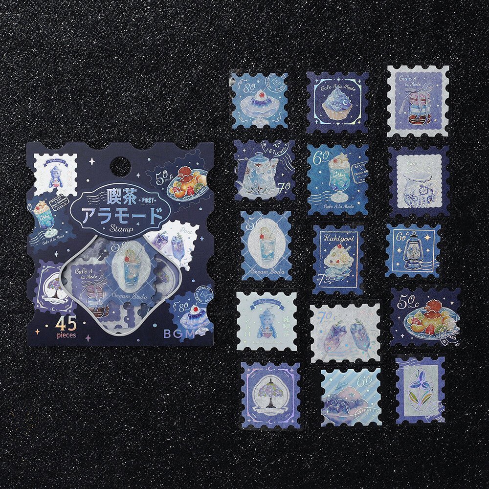 BGM Foil Stamping "Kissa A La Mode: Stamp" Flake Stickers / BGM