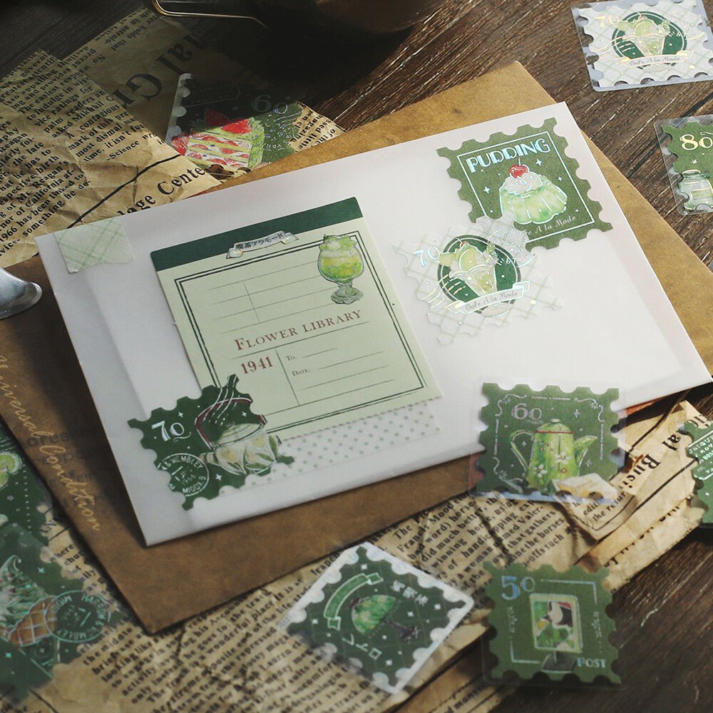 BGM Foil Stamping "Kissa A La Mode: Stamp" Flake Stickers / BGM