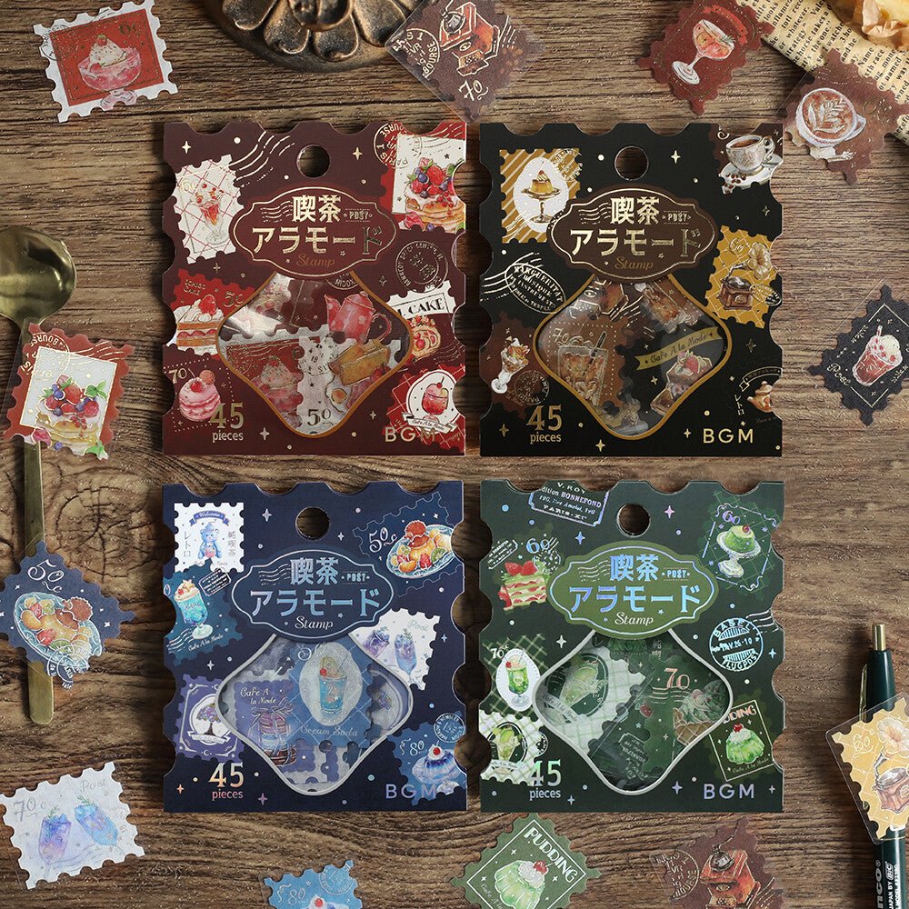 BGM Foil Stamping "Kissa A La Mode: Stamp" Flake Stickers / BGM