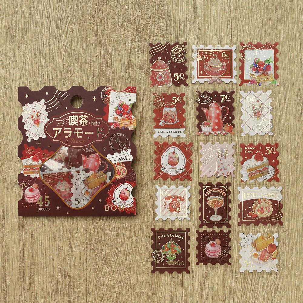 BGM Foil Stamping "Kissa A La Mode: Stamp" Flake Stickers / BGM
