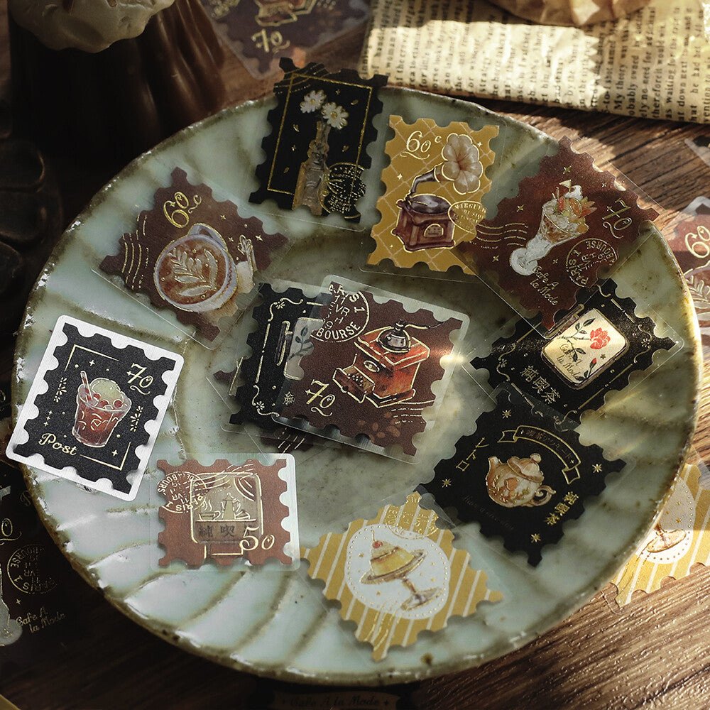 BGM Foil Stamping "Kissa A La Mode: Stamp" Flake Stickers / BGM