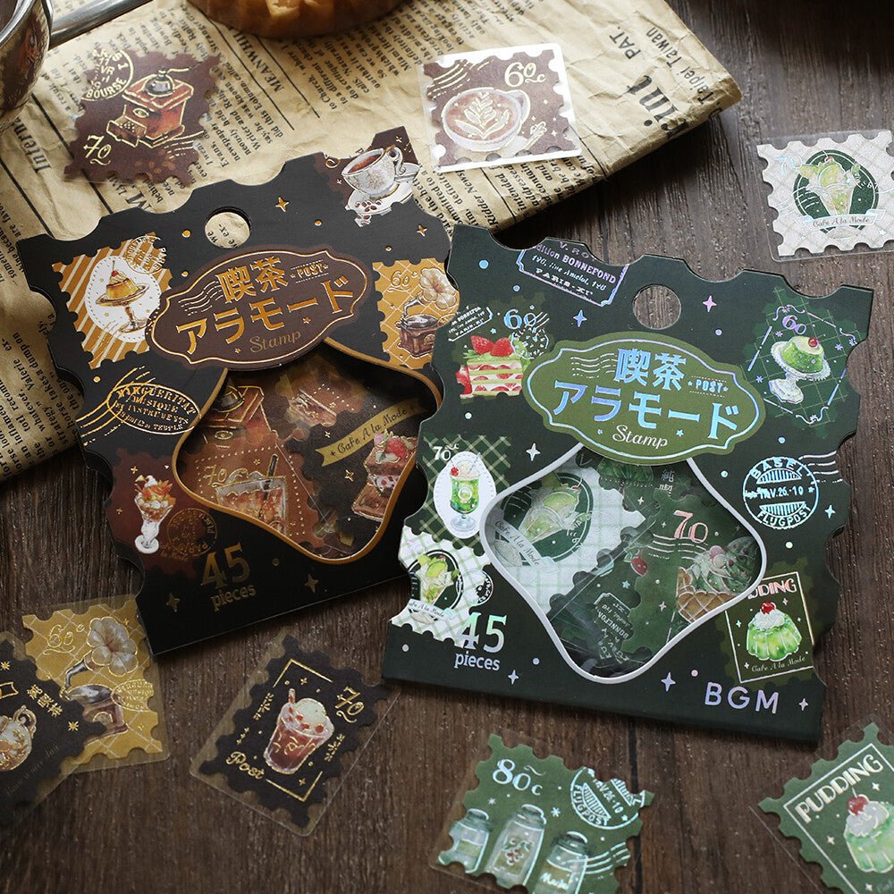 BGM Foil Stamping "Kissa A La Mode: Stamp" Flake Stickers / BGM