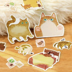 Foil Stamping "Cat Diary" Memo Flake Stickers / BGM