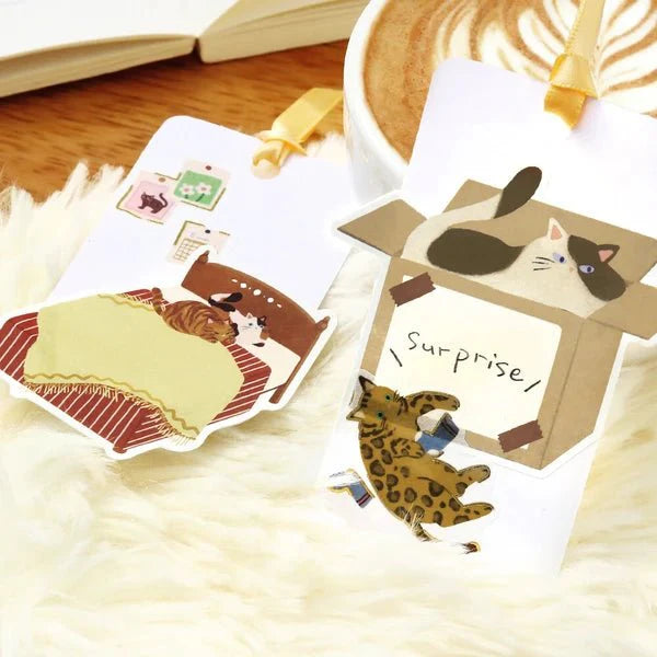 Foil Stamping "Cat Diary" Memo Flake Stickers / BGM