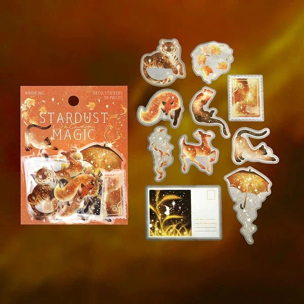 Foil Stamping "Stardust Magic" Clear Stickers / BGM
