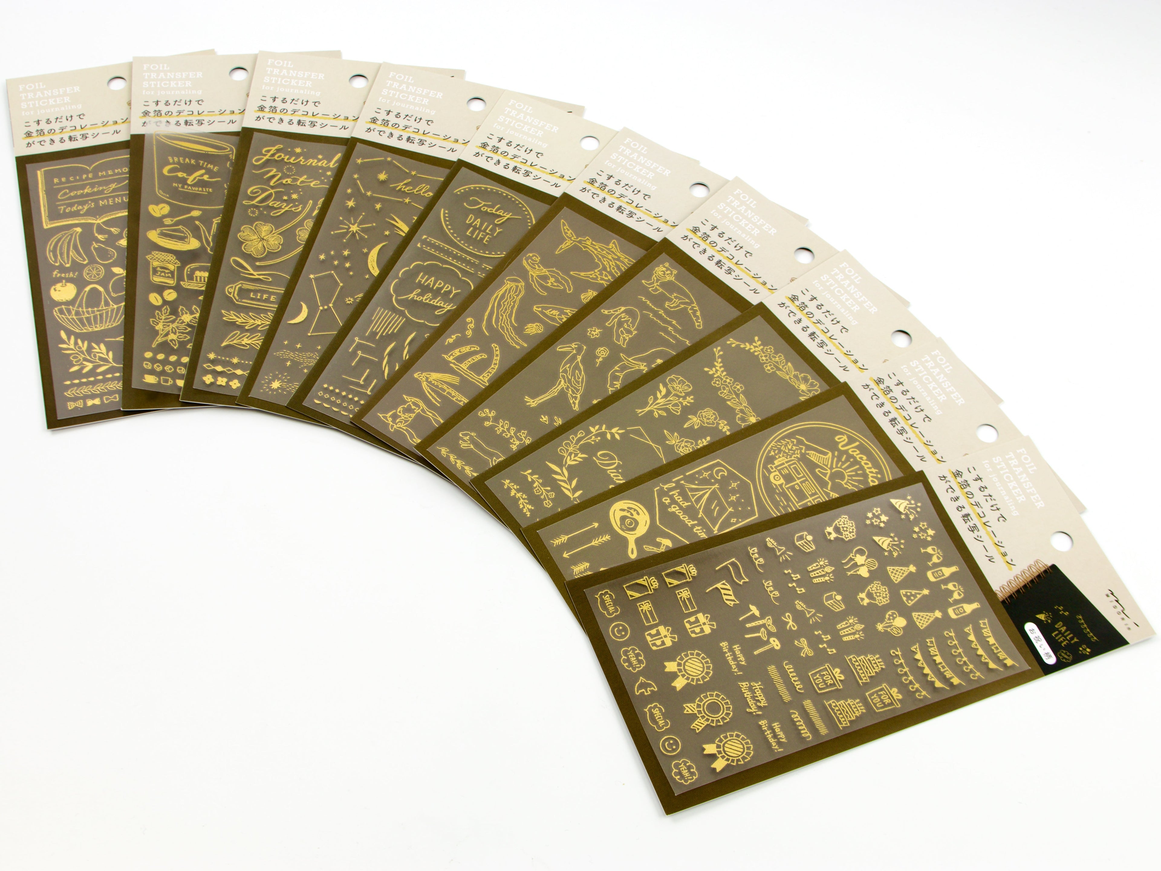 Midori Gold Foil Transfer Stickers