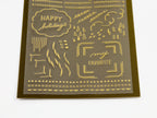 Midori Gold Foil Transfer Stickers