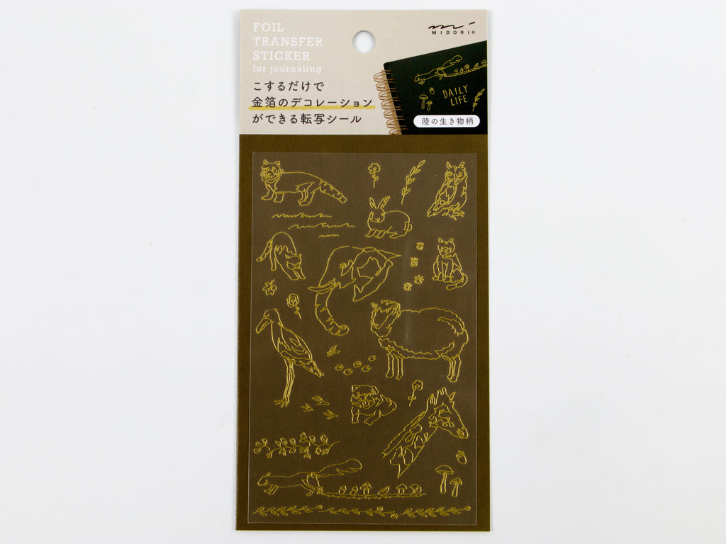 Midori Gold Foil Transfer Stickers