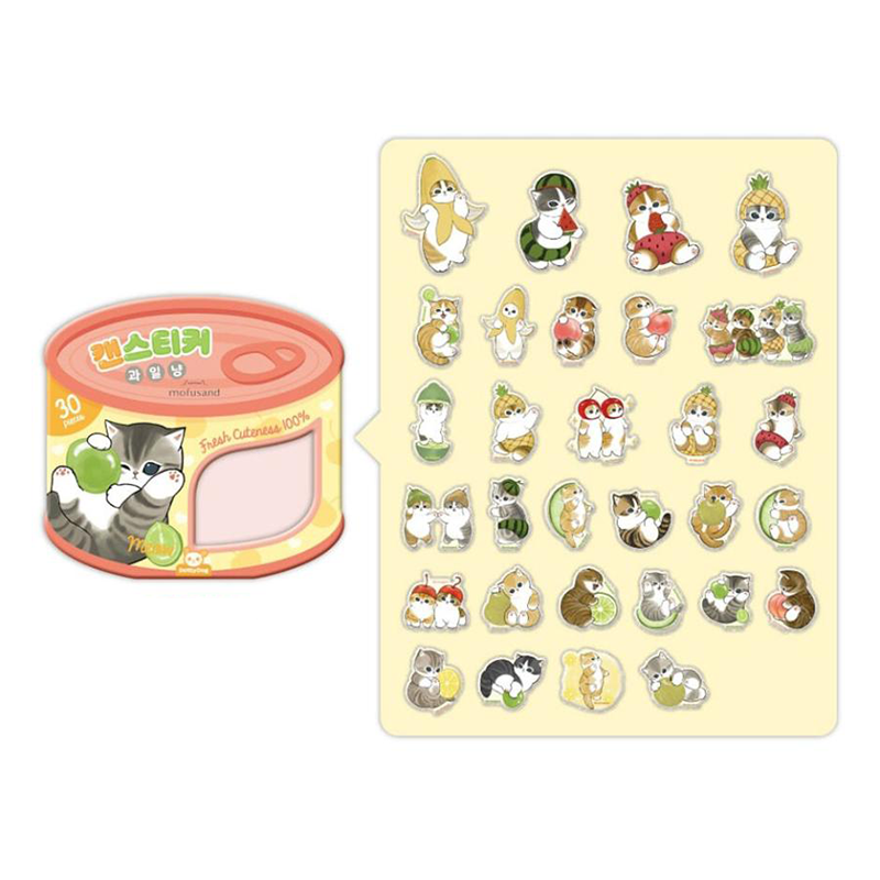 mofusand Fruit Meow Can Sticker Pack