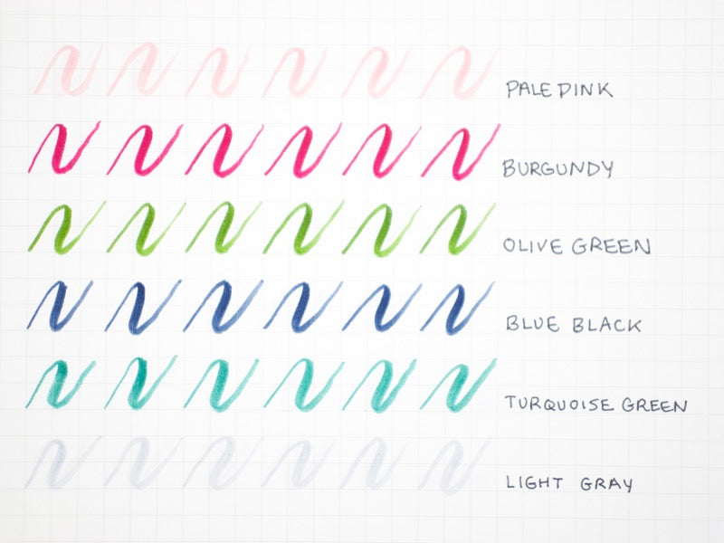 Pentel Fude Touch Sign Pen 6 Color Set