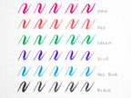 Pentel Fude Touch Sign Pen 6 Color Set